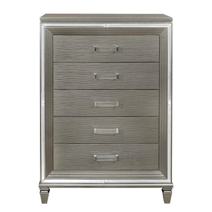 Five Star Furniture - Tamsin Chest in Silver Grey Metallic 1616-9