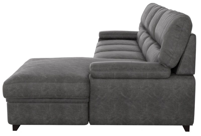 Five Star Furniture - Michigan Sectional with Pull Out Bed and Right Chaise in Dark Gray 9407DG*2RC3L