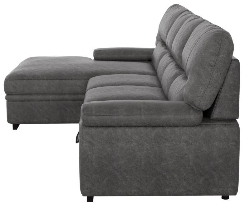 Five Star Furniture - Michigan Sectional with Pull Out Bed and Left Chaise in Dark Gray 9407DG*2LC3R
