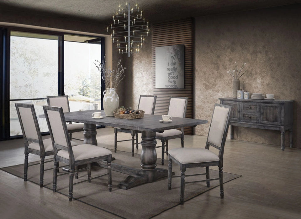 Five Star Furniture - Leventis Weathered Gray Dining Table