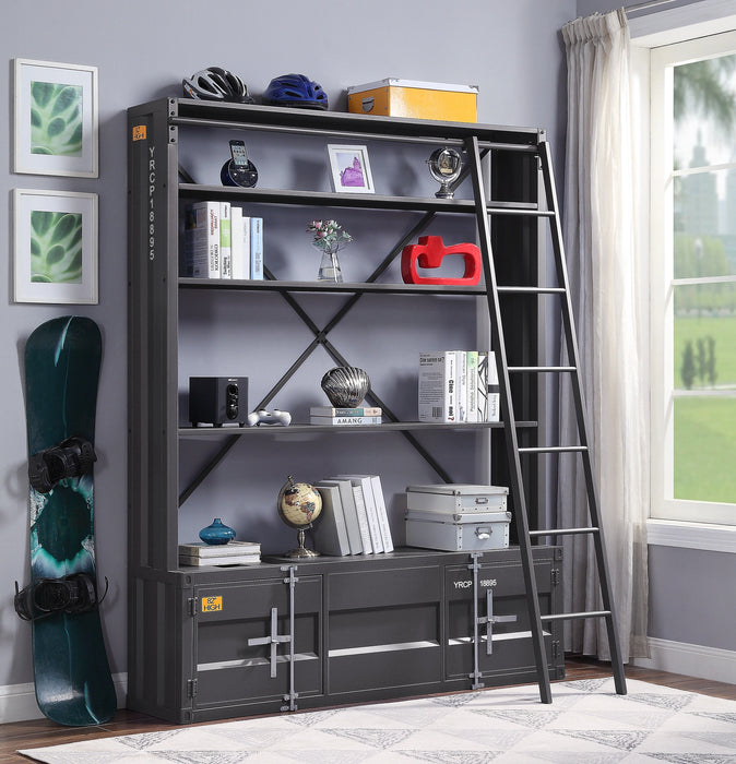 Five Star Furniture - Cargo Gunmetal Bookshelf & Ladder