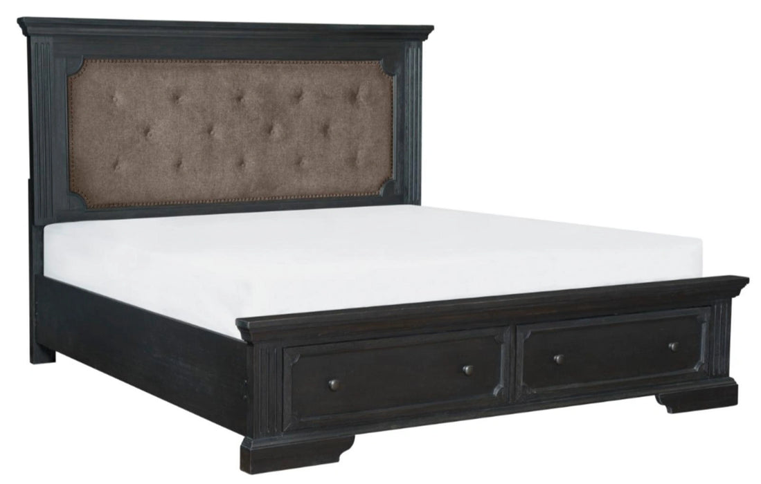 Five Star Furniture - Bolingbrook Queen Upholstered Storage Platform Bed in Coffee 1647-1*