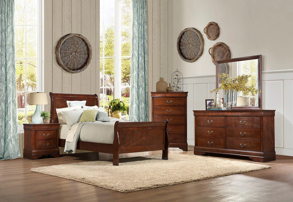 Five Star Furniture - Mayville Full Sleigh Bed in Brown Cherry 2147F-1