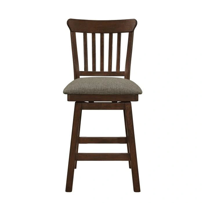 Five Star Furniture - Schleiger Counter Height Swivel Chair in Dark Brown (Set of 2)