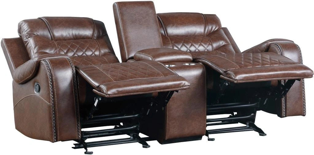 Five Star Furniture - Putnam Double Glider Reclining Loveseat in Brown 9405BR-2