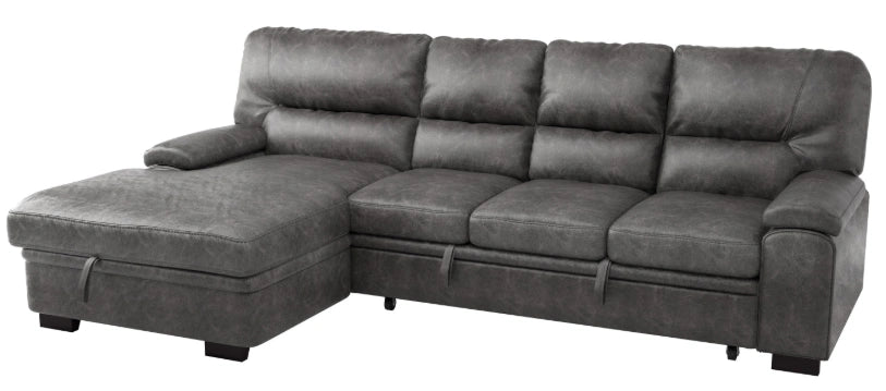 Five Star Furniture - Michigan Sectional with Pull Out Bed and Left Chaise in Dark Gray 9407DG*2LC3R