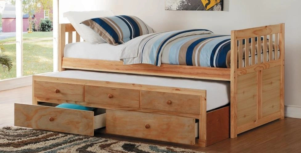 Five Star Furniture - Bartly Twin/Twin Trundle Bed w/ 2 Storage Drawers in Natural B2043PR-1*