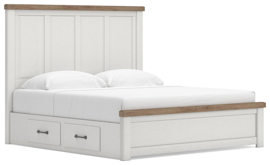 Five Star Furniture - Ashley Savonport King Panel Bed with Storage