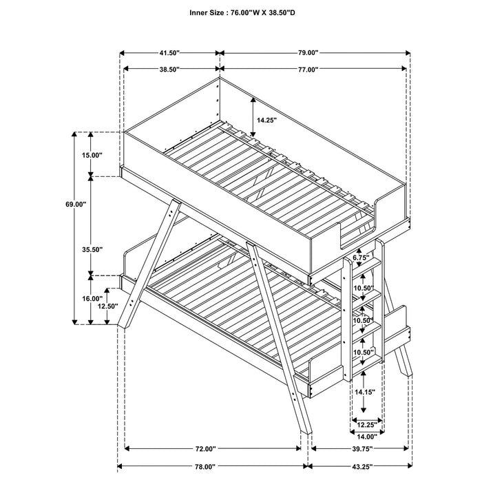 Five Star Furniture - Frankie Bunk Bed with Mattress