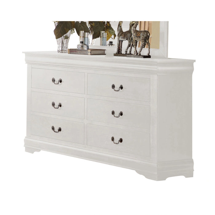 Five Star Furniture - Louis Philippe White Dresser