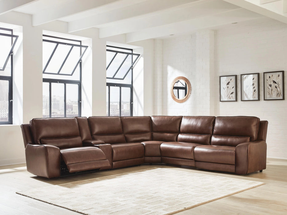 Five Star Furniture - DeepWakes Reclining Sectional with Storage Console