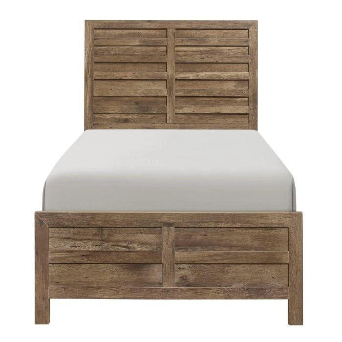 Five Star Furniture - Mandan Twin Panel Bed in Weathered Pine 1910T-1*