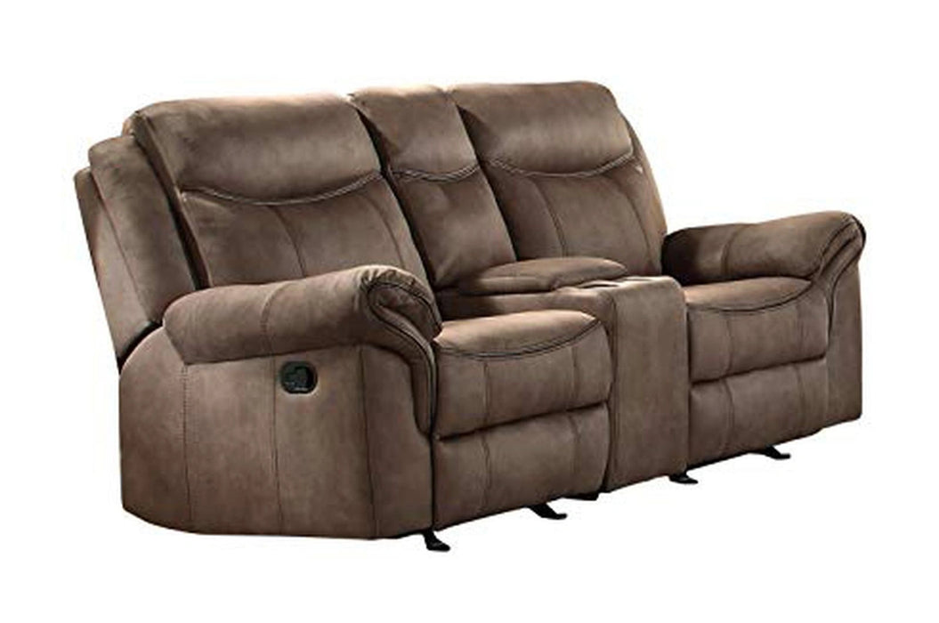 Five Star Furniture - Aram Double Glider Reclining Loveseat in Dark Brown 8206NF-2