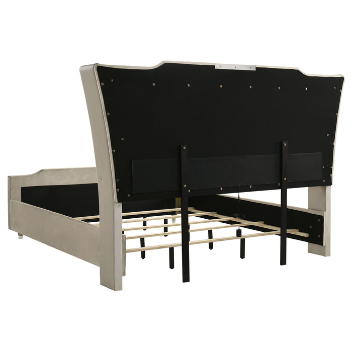 Five Star Furniture - Lorient Wingback Bed with LED Lighting