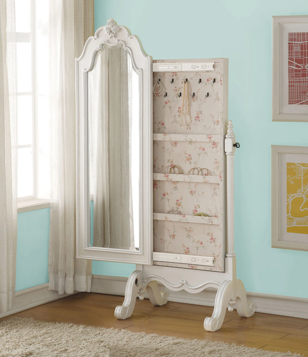 Five Star Furniture - Edalene Pearl White Jewelry Armoire (Cheval)