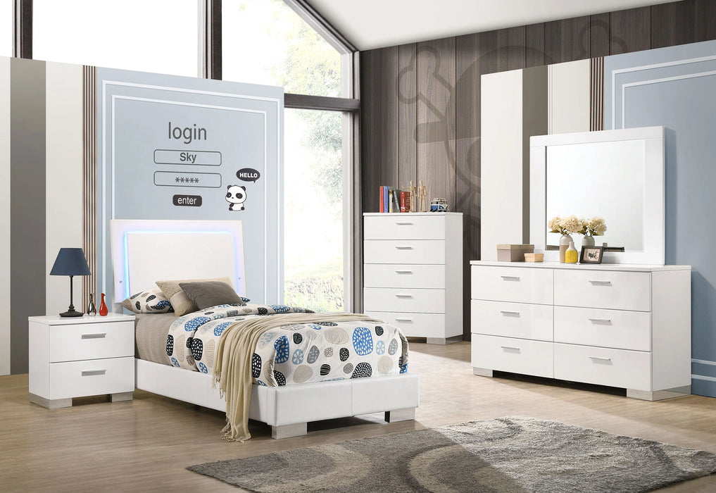 Five Star Furniture - Felicity Panel Bed with LED Lighting