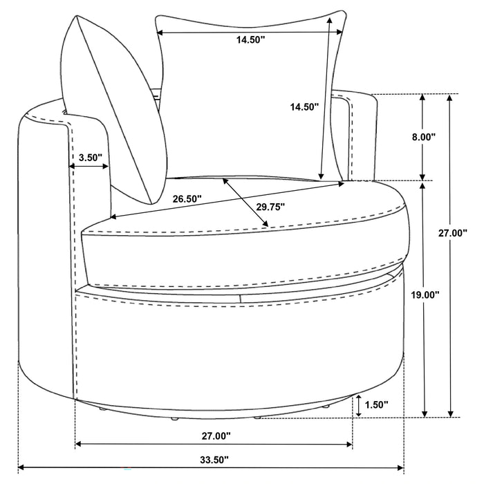Five Star Furniture - Debbie Swivel Accent Chair