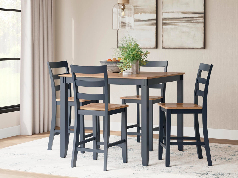 Five Star Furniture - Gesthaven Counter Height Dining Table and 4 Barstools (Set of 5)