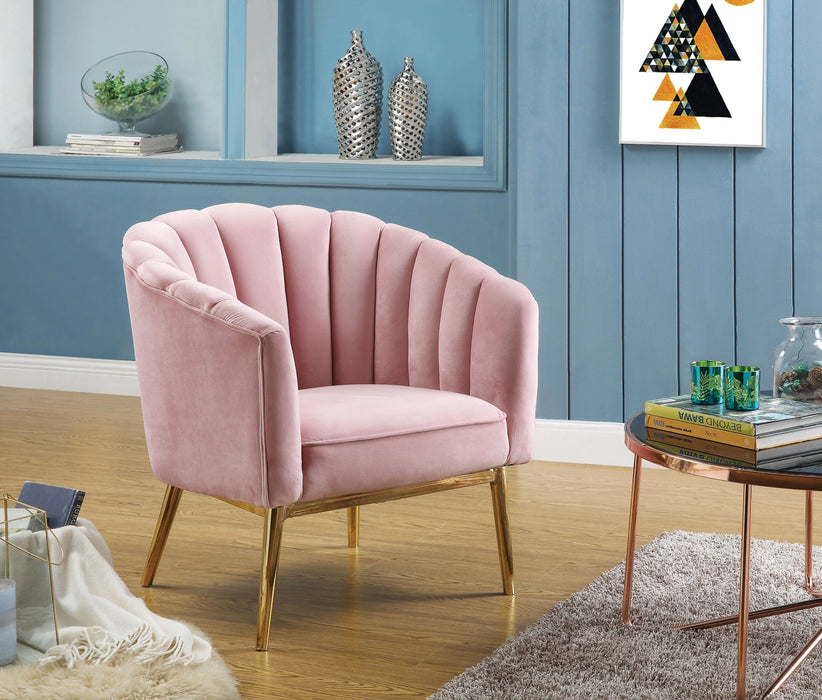 Five Star Furniture - Colla Blush Pink Velvet & Gold Accent Chair