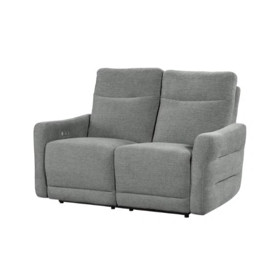 Five Star Furniture - Edition Power Double Lay Flat Reclining Loveseat in Dove Grey 9804DV-2PWH