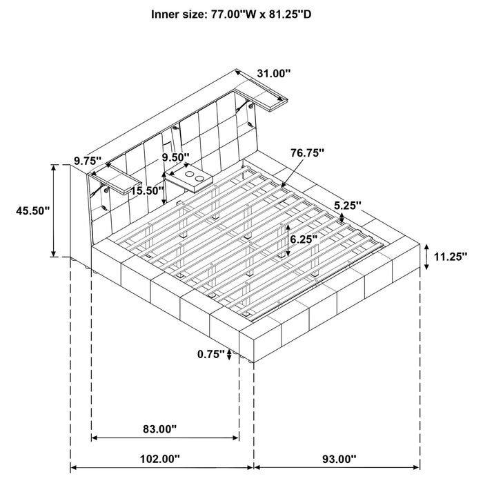 Five Star Furniture - Dreux Panel Platform Bed
