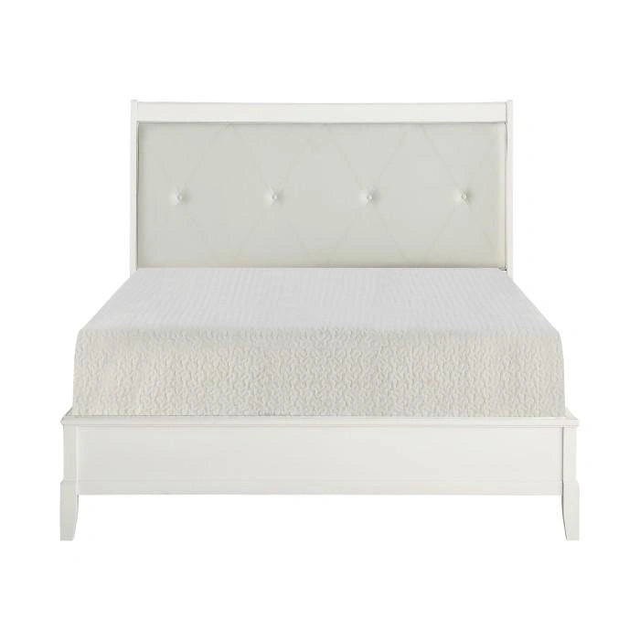 Five Star Furniture - Cotterill Queen Upholstered Sleigh Bed in Antique White 1730WW-1*