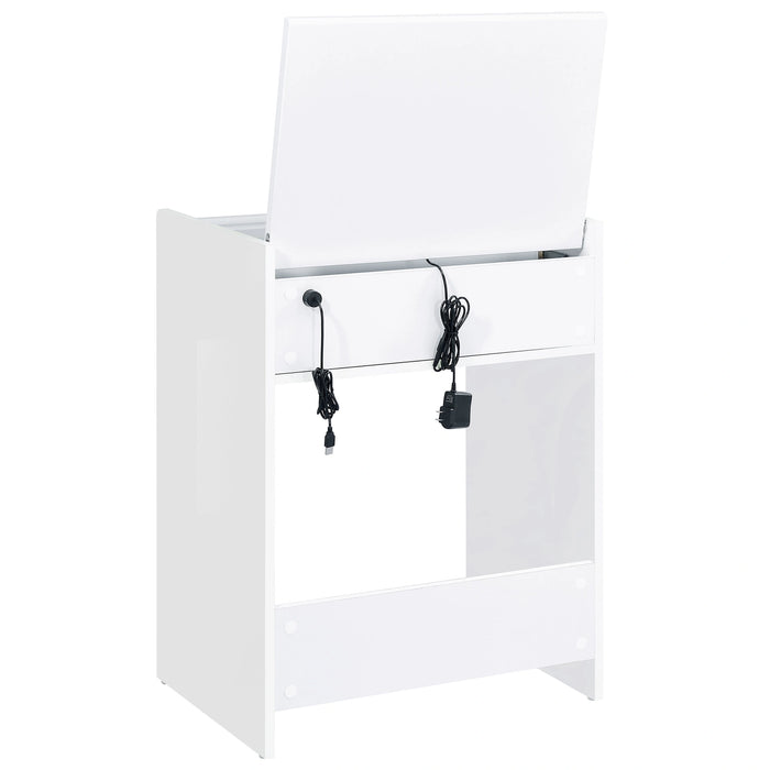 Five Star Furniture - Danbury Makeup Vanity Table with LED Mirror and Stool