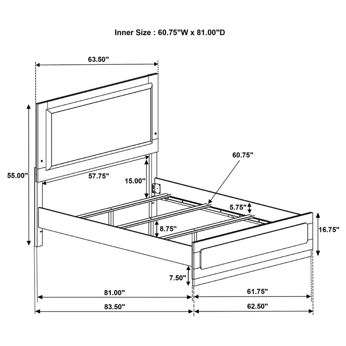 Five Star Furniture - Caraway Panel Bed with LED Lighting
