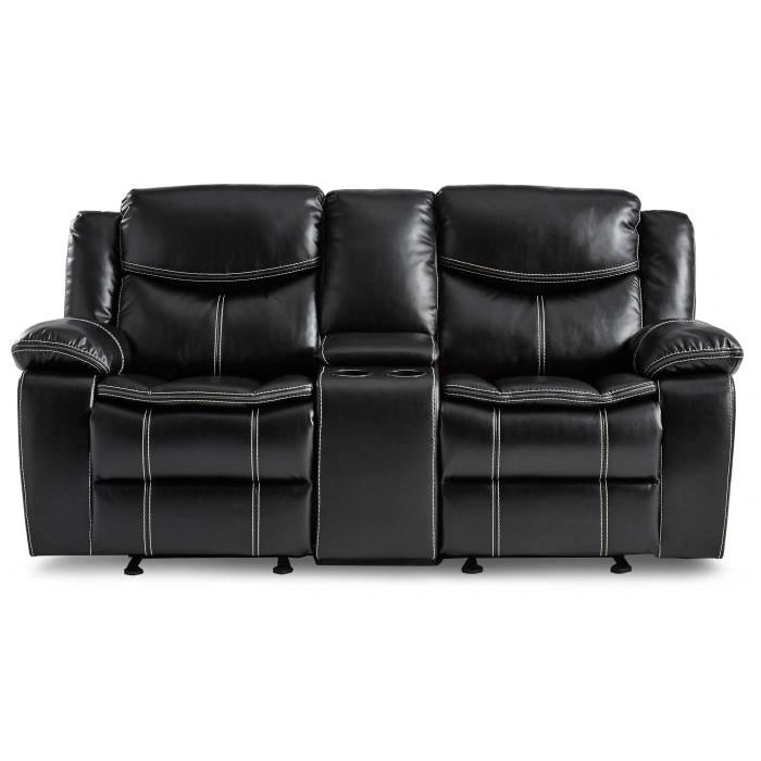 Five Star Furniture - Bastrop Double Glider Reclining Loveseat in Black 8230BLK-2