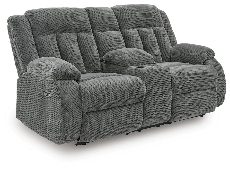 Five Star Furniture - Observation Power Reclining Loveseat with Console