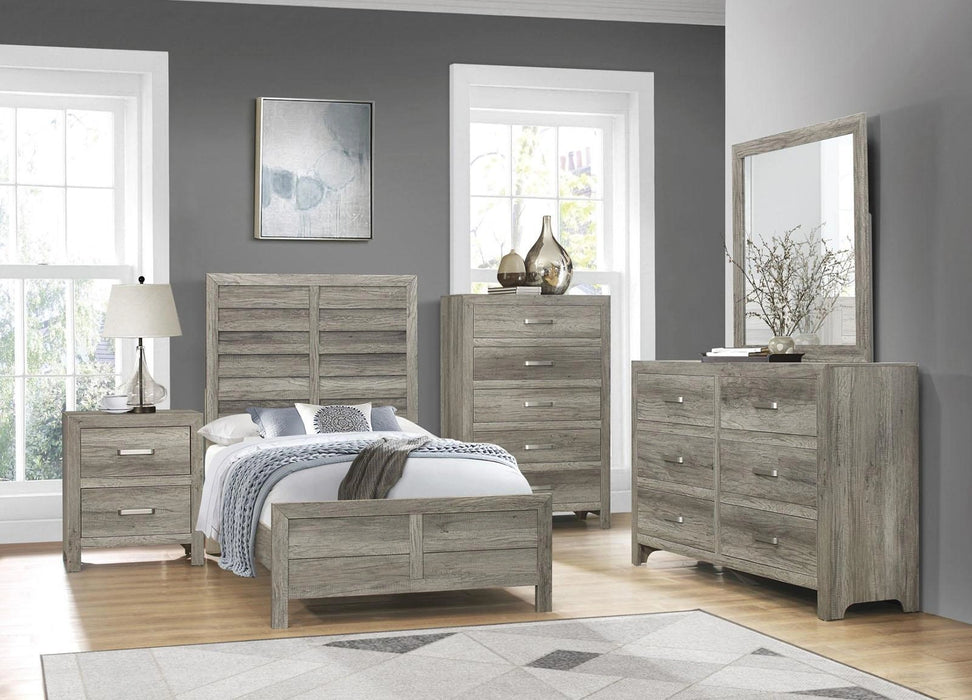 Five Star Furniture - Mandan Twin Panel Bed in Weathered Gray 1910GYT-1*