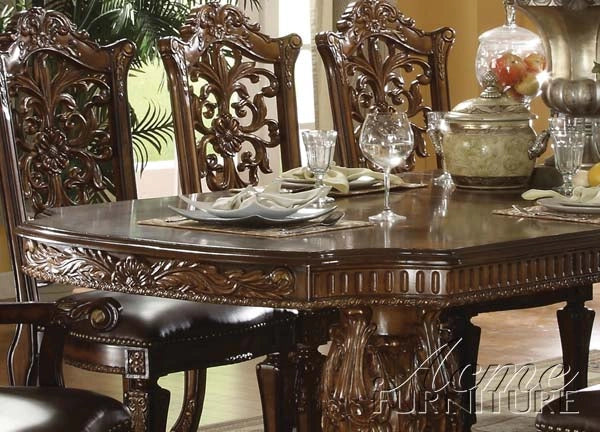 Five Star Furniture - Acme Vendome Double Pedestal Dining Table in Cherry