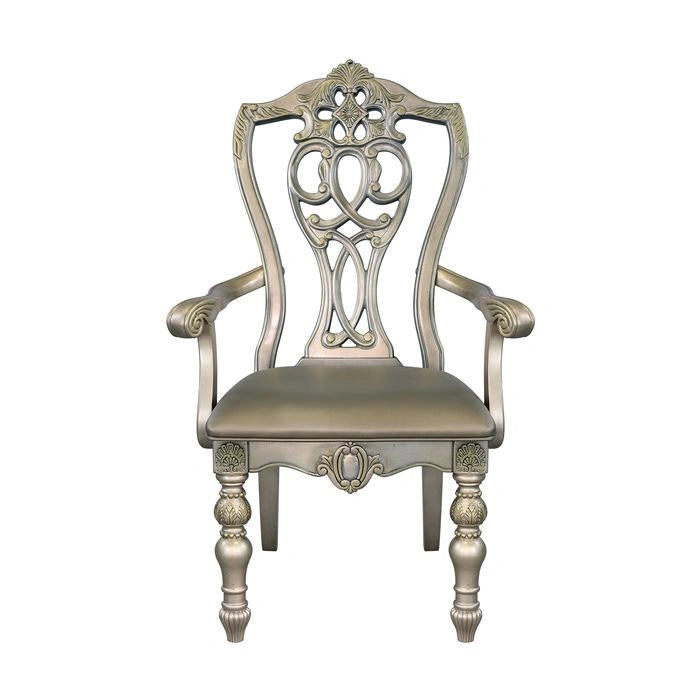 Five Star Furniture - Catalonia Arm Chair in Platinum Gold (Set of 2)
