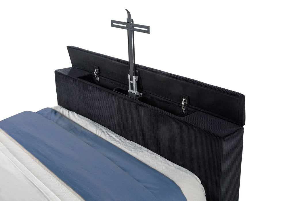 Five Star Furniture - Tisdall Wingback TV Bed with Flame Visualizer