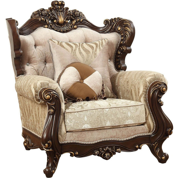 Five Star Furniture - Acme Furniture Shalisa Chair with 2 Pillows in Walnut 51052