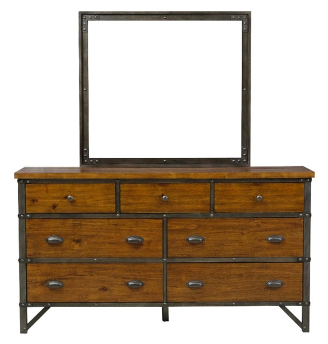 Five Star Furniture - Holverson Dresser in Rustic Brown & Gunmetal 1715-5