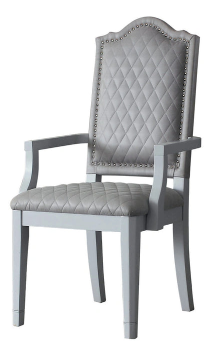 Five Star Furniture - Acme Furniture House Marchese Arm Chair in Pearl Gray (Set of 2) 68863