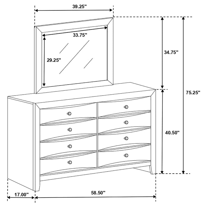Five Star Furniture - Briana Dresser with Mirror