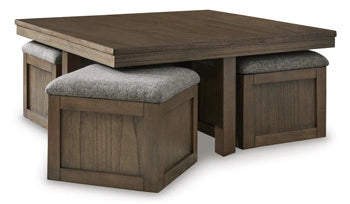 Five Star Furniture - Boardernest Coffee Table with 4 Stools