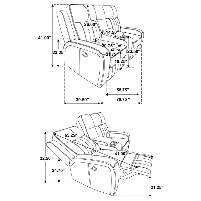 Five Star Furniture - Raelynn Reclining Loveseat