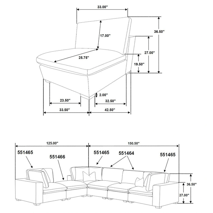 Five Star Furniture - Lakeview Modular Sectional Sofa