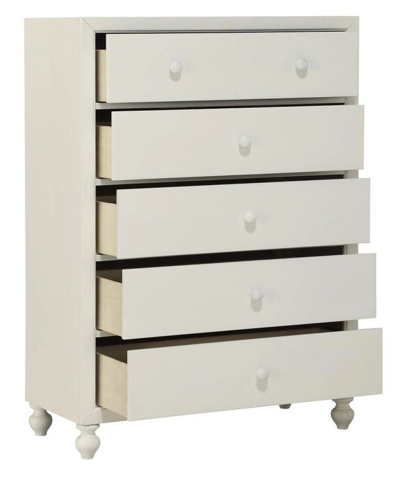 Five Star Furniture - Wellsummer 5 Drawer Chest in White 1803W-9