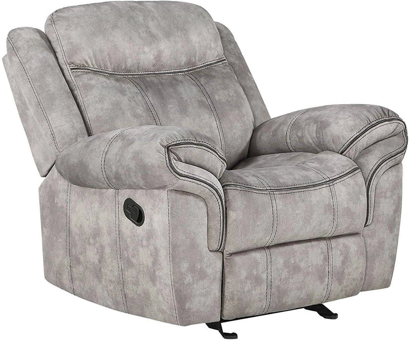 Five Star Furniture - Acme Furniture Zubaida Motion Glider Recliner in 2-Tone Gray Velvet 55027