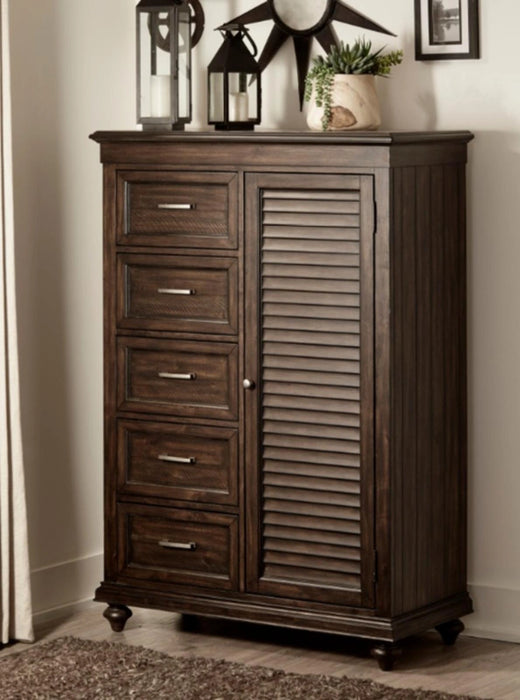Five Star Furniture - Cardona Wardrobe Chest in Driftwood Charcoal 1689-10