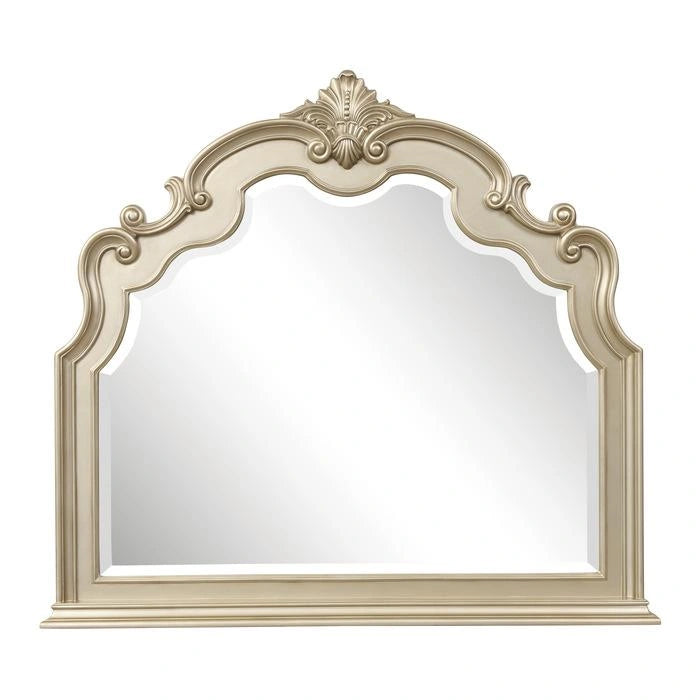 Five Star Furniture - Antoinetta Mirror in Champagne Wood 1919NC-6