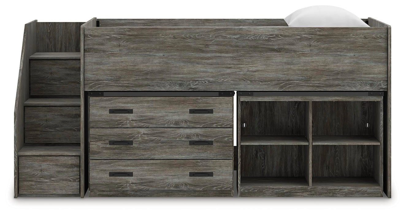 Five Star Furniture - Frandern Loft Bed with Bookcase and Drawer Storage
