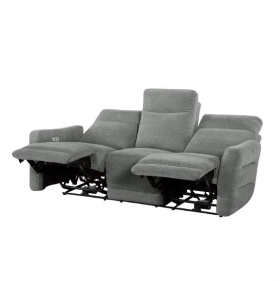 Five Star Furniture - Edition Power Double Lay Flat Reclining Sofa in Dove Grey 9804DV-3PWH