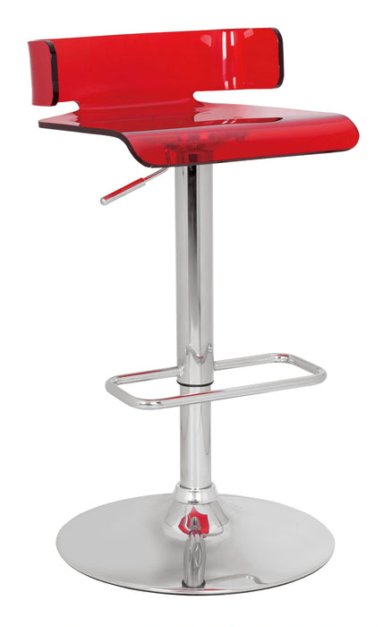 Five Star Furniture - Rania Red & Chrome Adjustable Stool (1Pc)