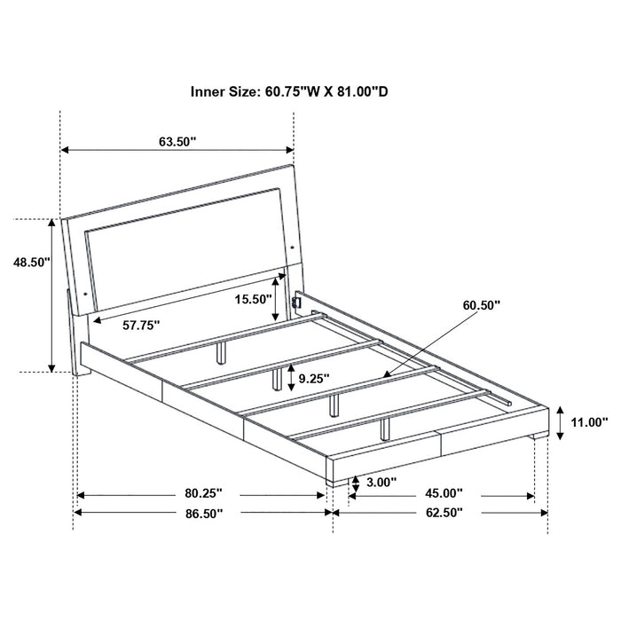 Five Star Furniture - Felicity Panel Bed with LED Lighting