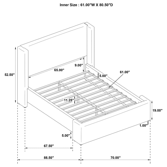 Five Star Furniture - Alamosa Wingback Platform Bed